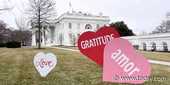 Jill Biden puts surprise Valentine's Day messages on White House lawn