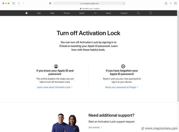 Apple Launches Self-Serve Portal for Initiating Activation Lock Removal Requests