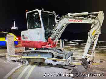 Traffic police find abandoned digger which caused debris on M61
