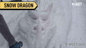 Chicago couple builds snow dragon, names it after neighbor