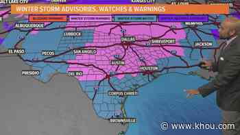 Arctic blast timeline: A Winter Storm Warning for north, NW Harris County will go into effect Saturday night - KHOU.com