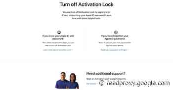 Apple․com adds dedicated Activation Lock webpage with new self-serve tool
