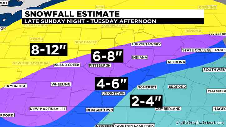 Winter Weather: One-Two Punch Storm System To Bring Heavy Snowfall, Ice Accumulation To Pittsburgh Area