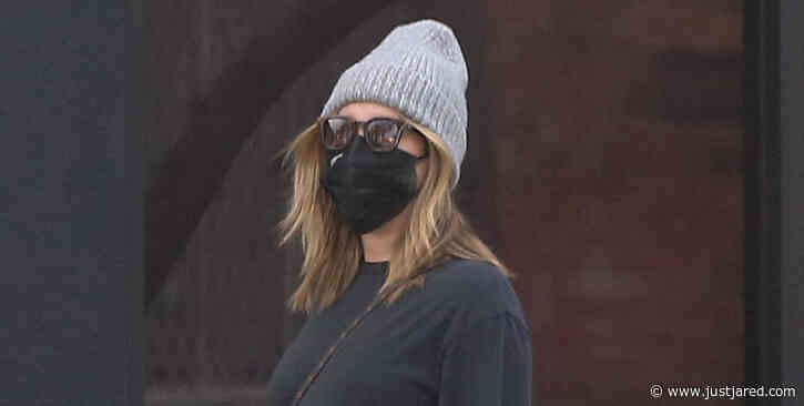 Ashley Tisdale Dresses Her Baby Bump in All Black While Out Shopping