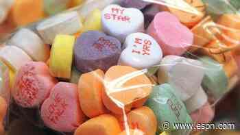 Sports teams are feeling the love on Valentine's Day