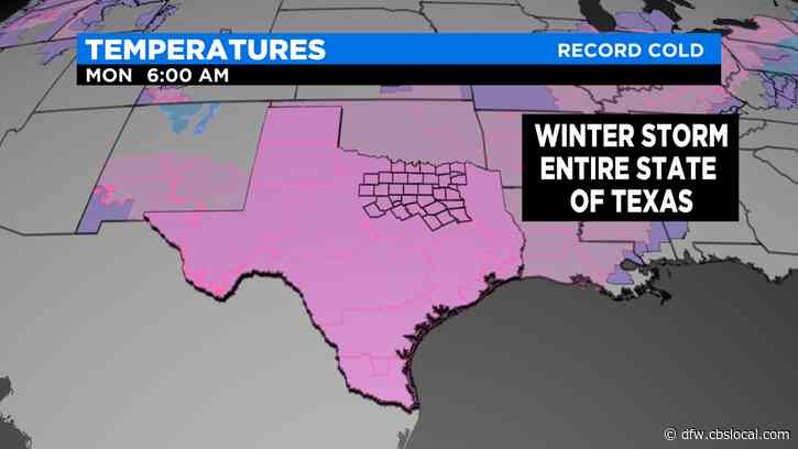 Entire State Of Texas Under Winter Storm Warning, Federal Emergency ...