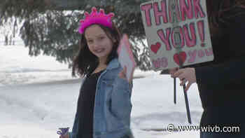 WNY girl celebrates Valentine's birthday with special car parade