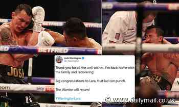 'That lad can punch!': Josh Warrington thanks fans for well-wishes after suffering fractured jaw - Daily Mail