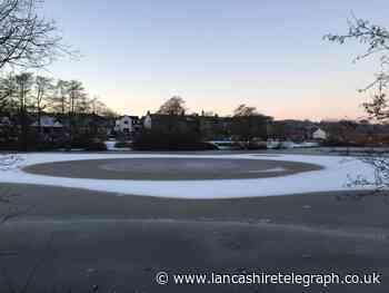 People spotted skating on East Lancs frozen lake 'risking lives'