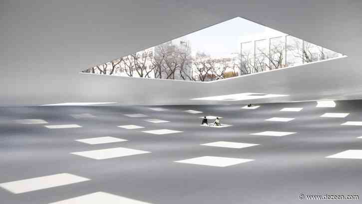 Junya Ishigami completes covered plaza with sloping floor for Japanese university