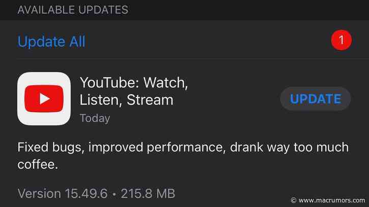 YouTube's iOS App Gets First Update in Two Months