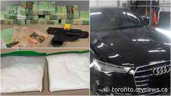 Luxury vehicle, drugs, firearm and $35,000 in cash seized in Ajax, Ont.: police