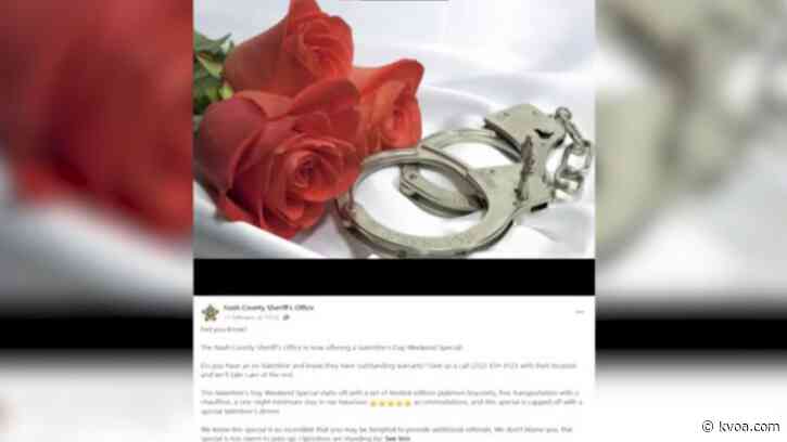 Law enforcement offers ‘unforgettable night’ for your ex-Valentine with outstanding arrest warrant