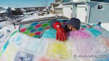 Rainbow igloo brings smiles to Minnesota neighborhood