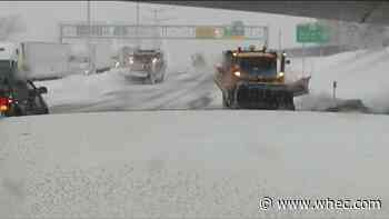 Crews work on Rochester-area roads as snow moves in
