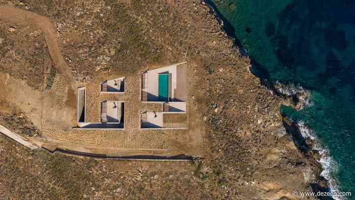 Mold Architects embeds cave-like house in hillside overlooking the Mediterranean Sea