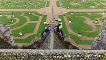 In Video: Don’t look down – stonemasons survey Elizabethan mansion