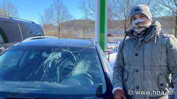 Eisplatte krachte in bei Kleba in die Windschutzscheibe - HNA.de