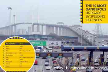 Dartford Crossing is UK's most dangerous road for speeding