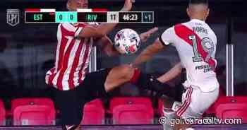 ¡Qué patadón! A Santos Borré le marcaron los taches en su zona abdominal tras fuerte agresión - Gol Caracol