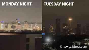 Before & after: Downtown skyscrapers turn off their lights after complaints during power outages - KHOU.com