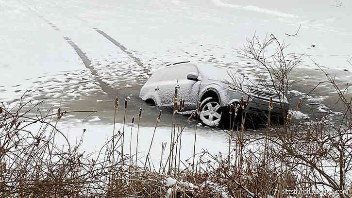Teenager Tries To Drive Across North Park Lake, Partially Submerges Vehicle