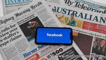 Facebook blockiert Medieninhalte in Australien