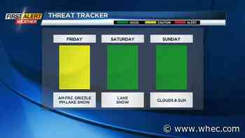 First Alert Weather: Freezing drizzle and lake effect snow Friday