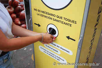 La Ciudad instala tótems sanitizantes en 40 ferias barriales - buenosaires.gob.ar