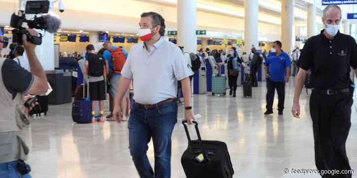 Houston police say Ted Cruz's staff asked for security before he flew to Mexico from the storm-ravaged state