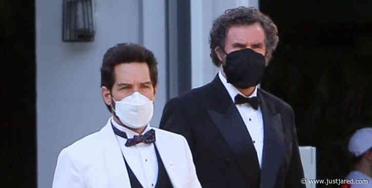 Paul Rudd & Will Ferrell Sport Tuxes on Set of New Apple TV+ Show 'The Shrink Next Door'