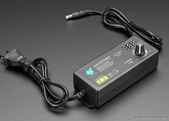 Adafruit adjustable power supply 3V to 12V at 5A offers via 2.1mm – 5.5mm DC