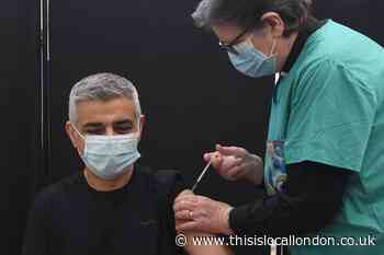 Sadiq Khan gets Covid vaccine in London