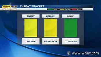 Yellow Alert for local lake snow Friday night into Saturday