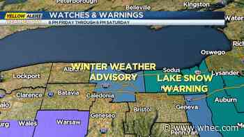 Yellow Alert: Lake effect snow Friday night and Saturday