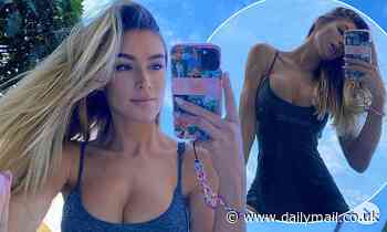Zara McDermott puts on a busty display as she poses in gym one-piece for sizzling new snaps