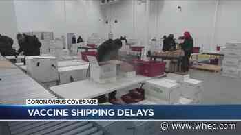 When should delayed vaccine shipments arrive in the Finger Lakes?