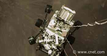 Wild NASA image shows Perseverance rover just before Mars touchdown     - CNET