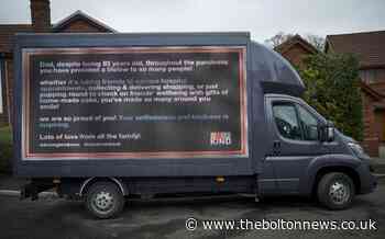 Bolton man greeted with messages of love on van - The Bolton News