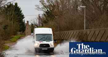 UK weather: flood alerts in some areas as month of rain falls in 26 hours