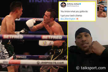 Anthony Joshua sends message of support to Josh Warrington after FaceTime conversation about shock defeat to - talkSPORT.com