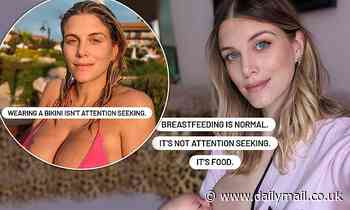 Ashley James shares breastfeeding snaps and says 'stop judging women with big boobs'