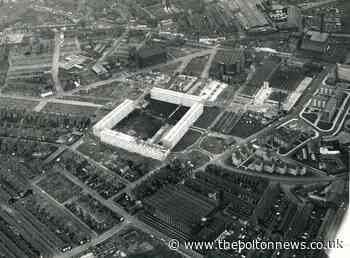 Aerial photo shows new flats being built in Bolton in 1968