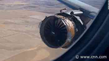 How United Airlines passengers reacted when the plane's engine exploded midair