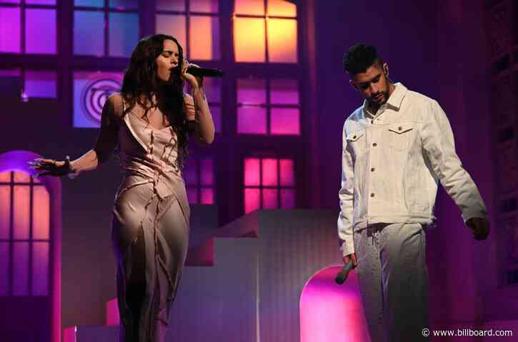 Bad Bunny Gets Romantic With Rosalia, Flaunts WWE Belt on ‘Saturday Night Live’: Watch