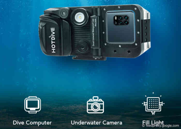 HotDive scuba underwater camera phone case and dive computer