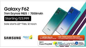 Samsung Galaxy F62 Launched - the Next-Level Processor for the Mobile Future