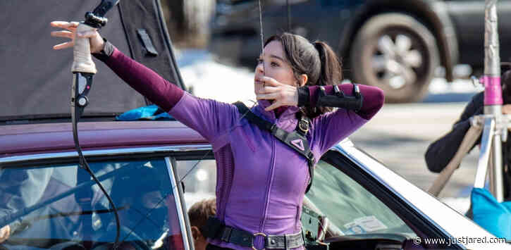 Hailee Steinfeld Takes Aim with Her Bow & Arrow on 'Hawkeye' Set