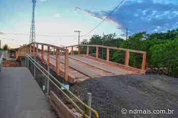 Ponte provisória sobre o rio Itajuba, em Barra Velha, é aberta - ND Mais