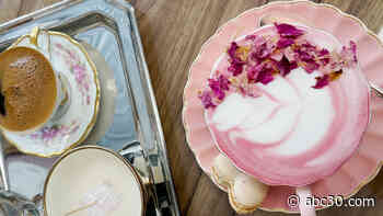 Savor the floral taste of this Rose Latte at Cafe Vista in New Jersey